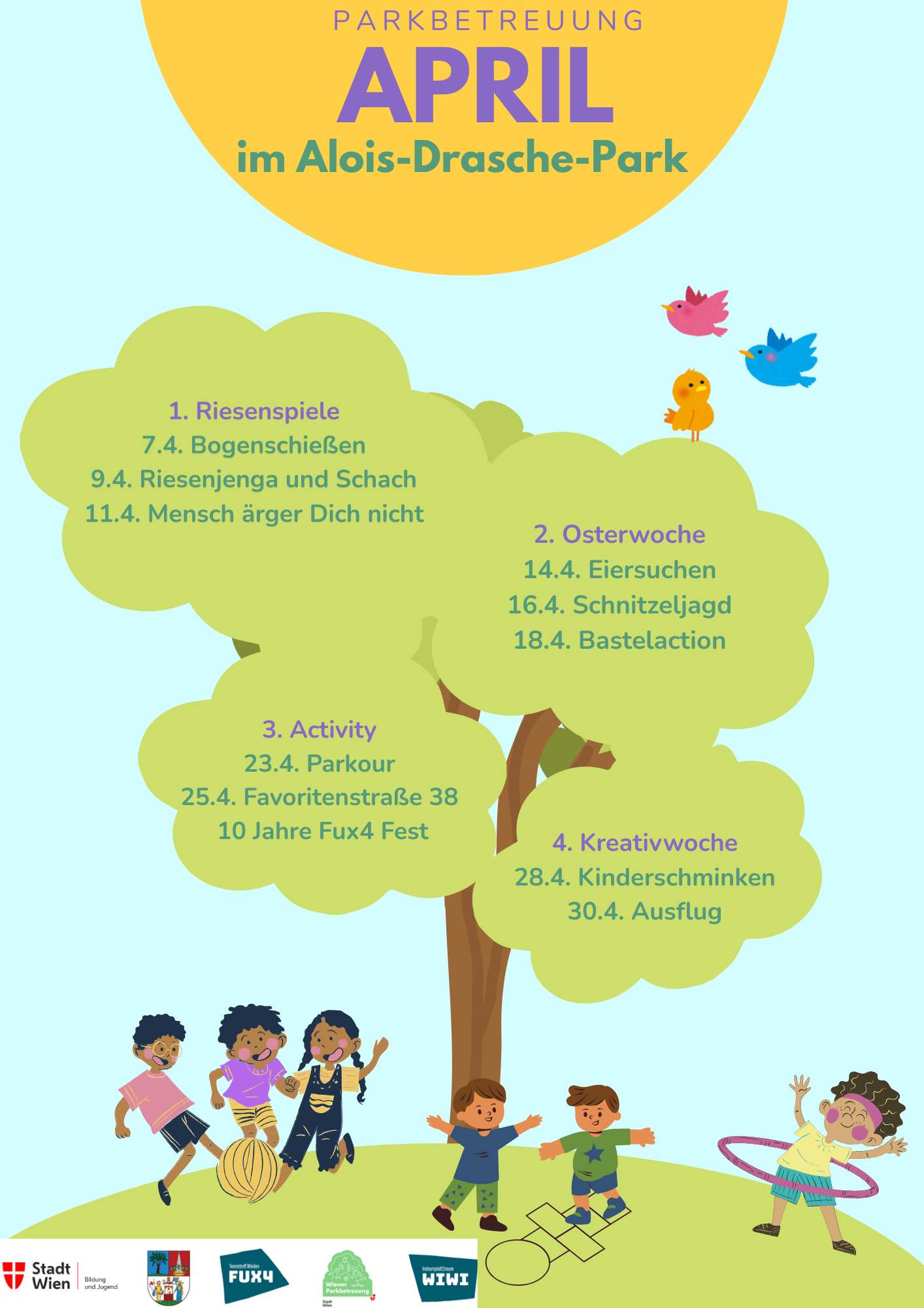 Blue and Yellow Illustrative Kids Fun Fest Flyer